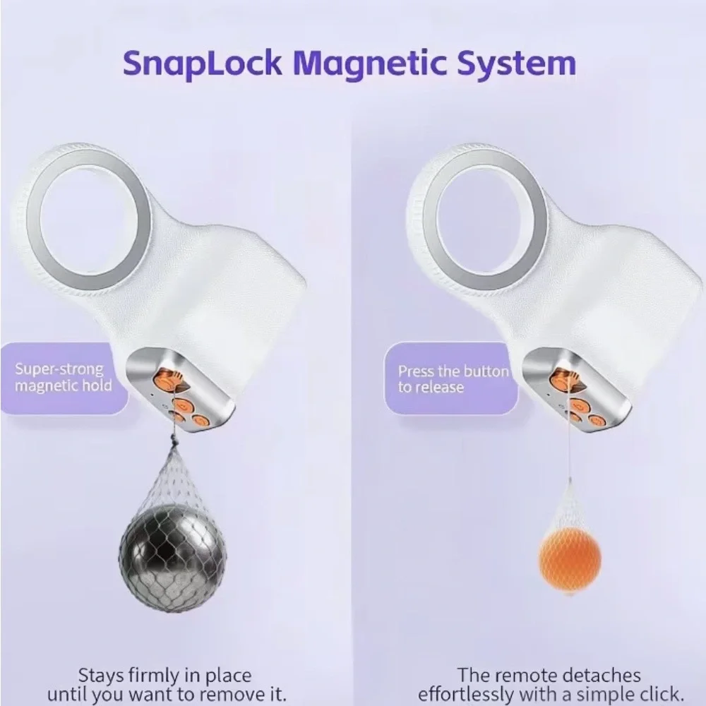 Fun Shot Magnetic Phone Camera Grip White Bundle. ( Ultra Strong Magnetic)